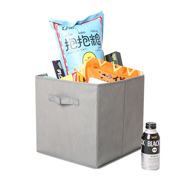 

High Quality Foldable Non-Woven Fabric Storage Box With Lids, Grey(optional)