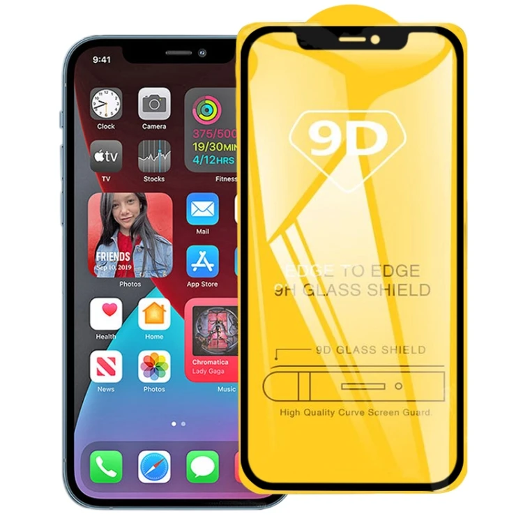 

Dropshipping Hot Selling 9D Full Glue Full Screen Tempered Glass Film For iPhone 12 Pro Max