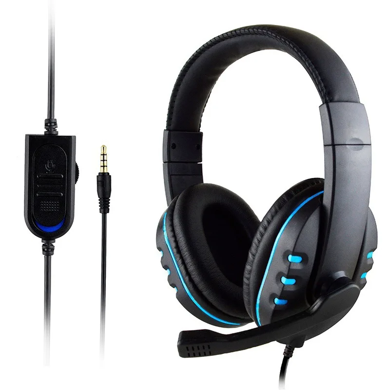 

Stereo surround wired headset game Mike PS4 game headset, Black