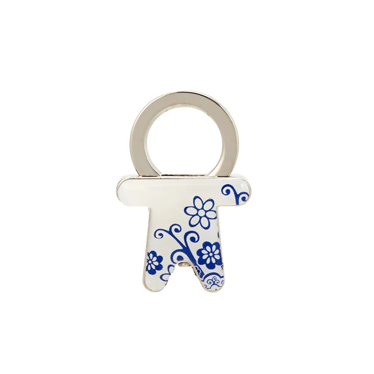 

Creative Classic Zinc Alloy Keychain Custom Blue and White Porcelain Key Ring, Picture