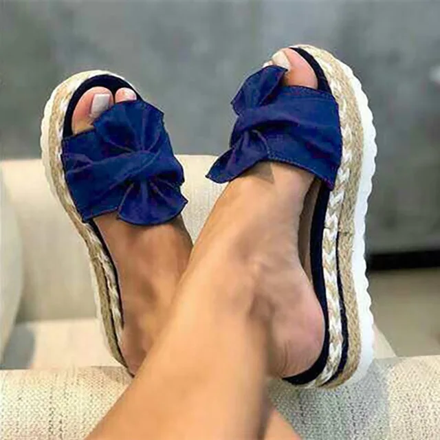 

2020 Summer Fashion Sandals Shoes Women Bow Summer Sandals Slipper Indoor Outdoor Flip-flops Beach Shoes Female Slippers