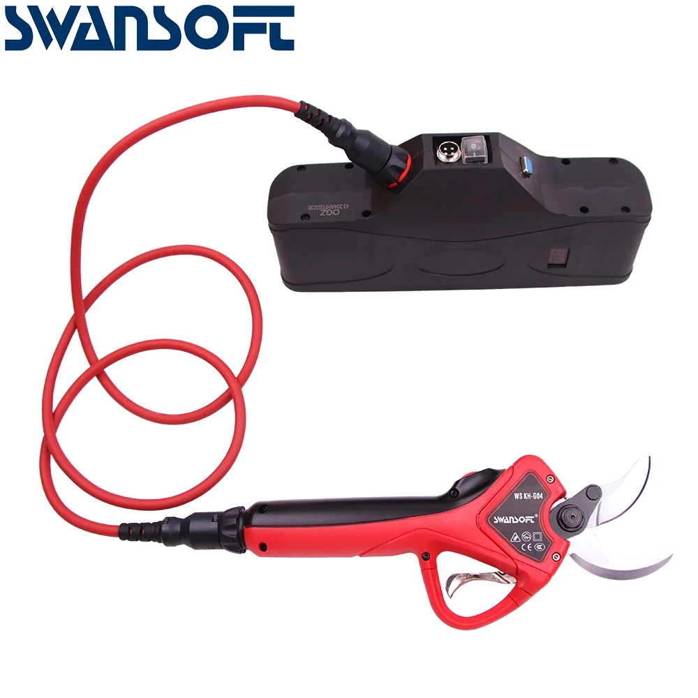 

SWANSOFT Electric Wireless Rechargeable Lithium Tree Pruning Shears Garden Cutter Garden Tools Pruning Cutting Shears