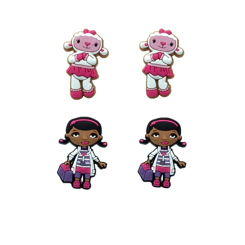 

300pcs+ custom high quality shoe charms with tag doc mcstuffins PVC shoes charme action figure bebes accesorios for croc shoes