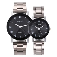 

3846 Hot Sale Stainless Steel Back Watches Simple Design Couple Gift Lovers Watch