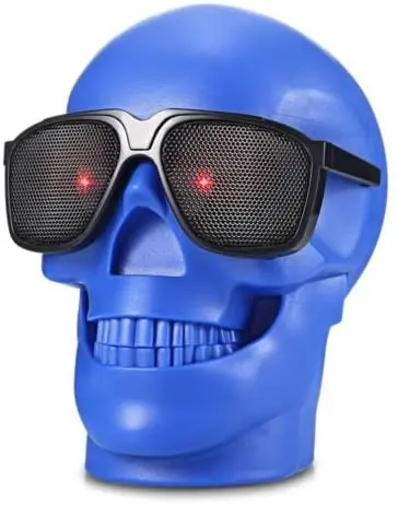 

Portable Wireless BT Speaker Skull Aux, Blue black white red