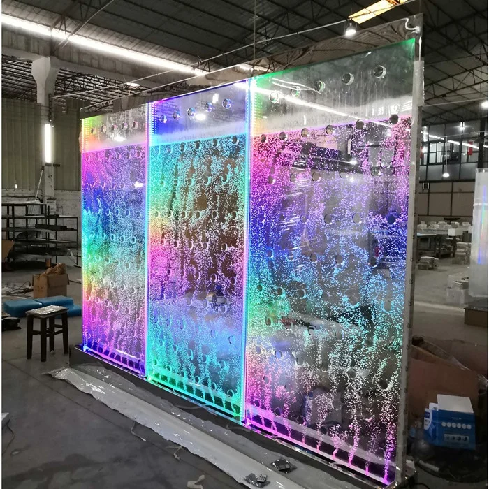 

New design interior bar furniture room divider room led water bubble panel wall