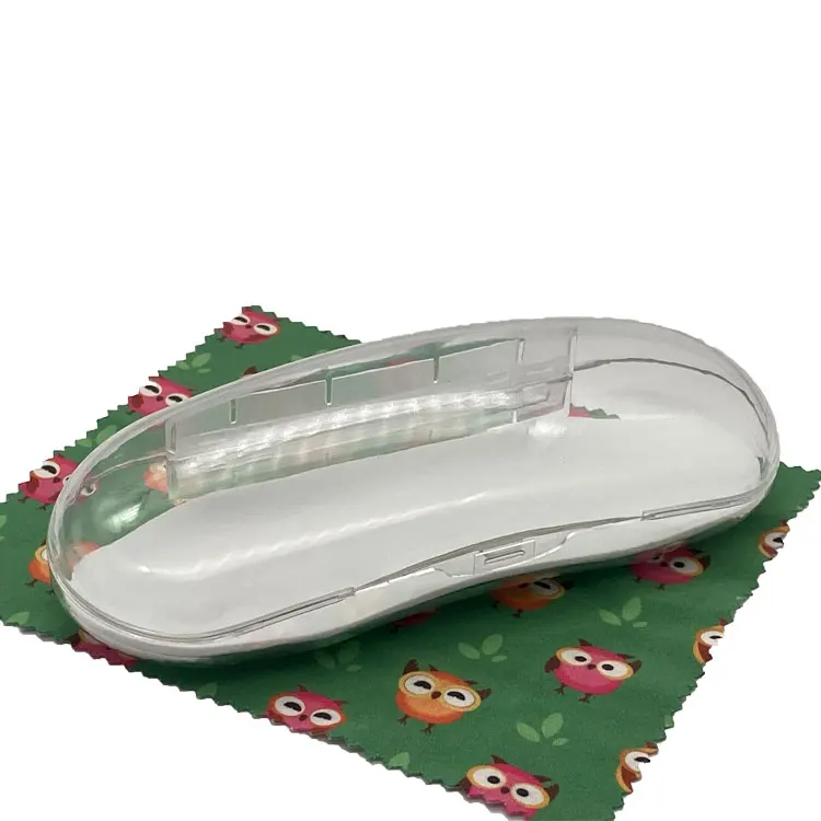 

Plastic Clip On Sun Glasses Case Clear Car Glasses Hard Case, Customized color