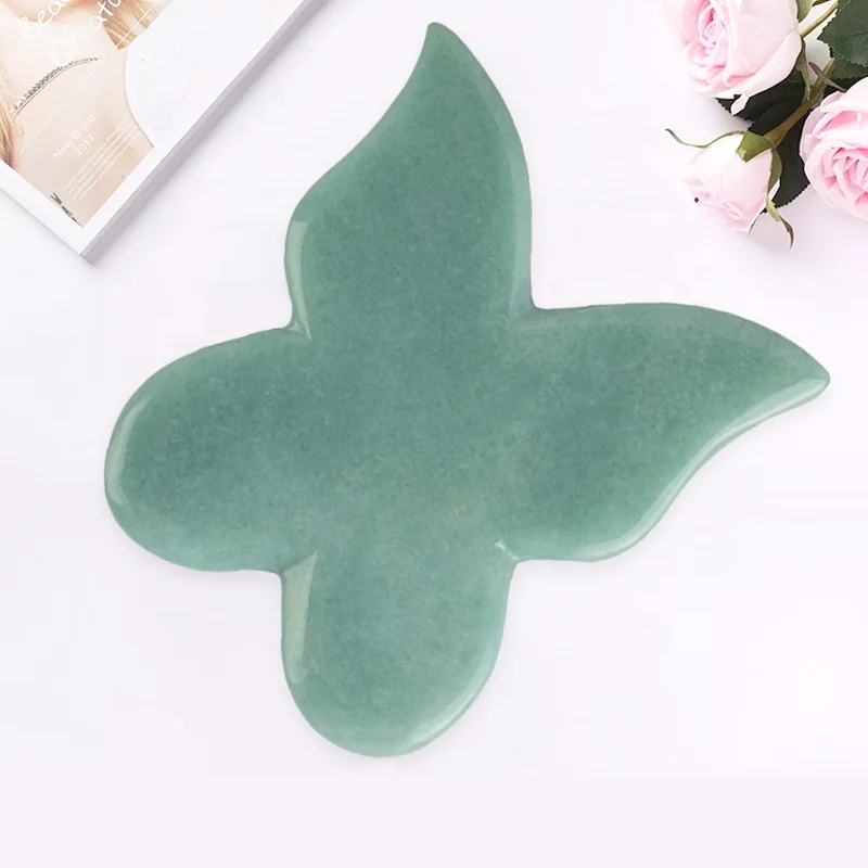 

Original Stock Gua Sha Jade Scraping Plate Massage Board Portable Skin Care Facial Gua Sha Board, Green/pink/black/purple/white