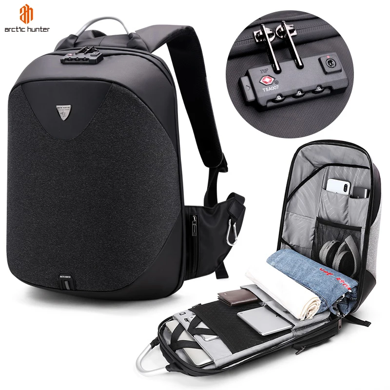 

Men Custom Logo OEM Back Pack Wholesale Anti-theft Backpack with TSA Lock Mochila Antirrobo Anti Theft Smart Laptop Backpack Bag, Black,dark grey,light grey
