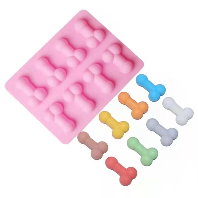 

Z0434 Best selling DIY food grade 8 cavity penis funny birthday cake silicone molds