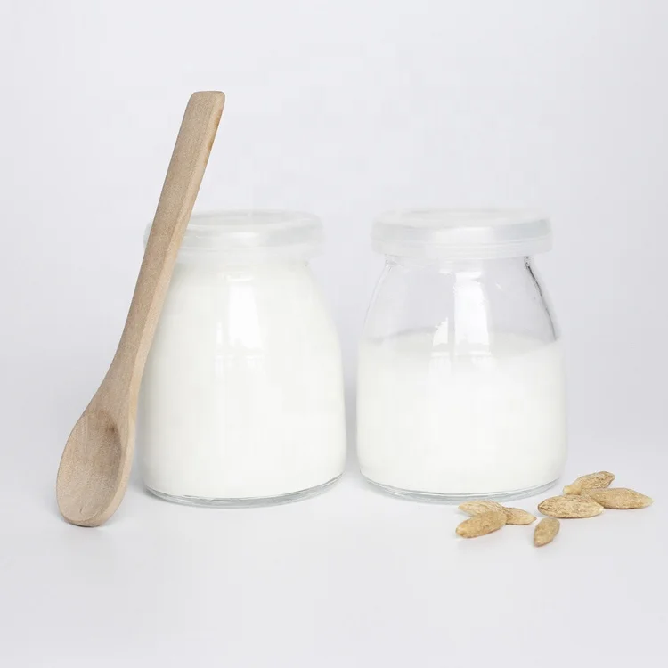 

50ml 100ml 150ml 200ml Pudding Yogurt Dessert Glass Jar Ice Cream Glass Jars With Cover Wholesale, Clear