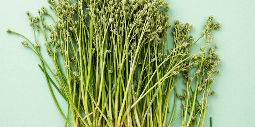 Dry chives mixed with other herbs in a spice blend