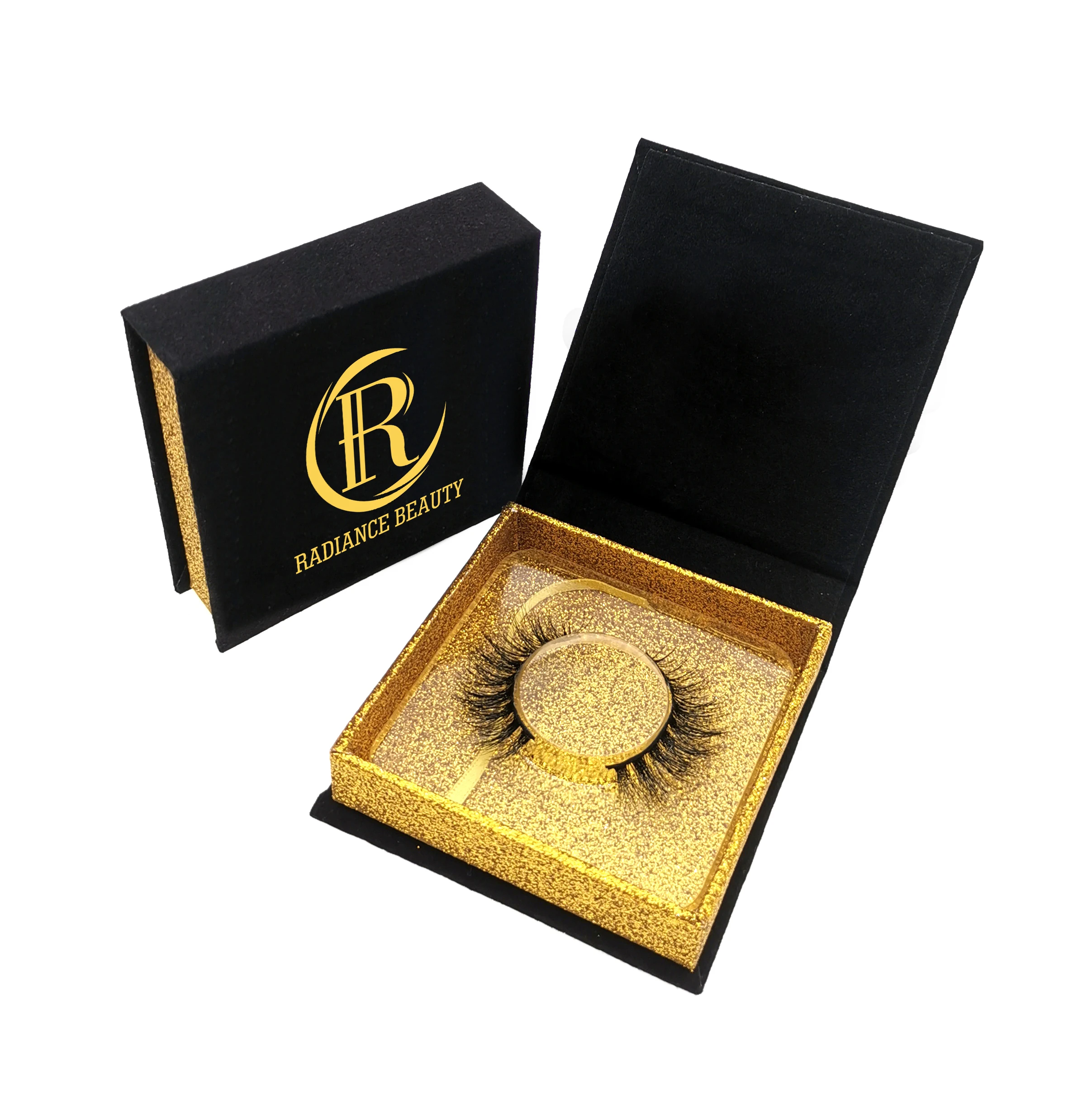 

Best factory price false eyelashes vendor customize logo 3D mink lashes, Black
