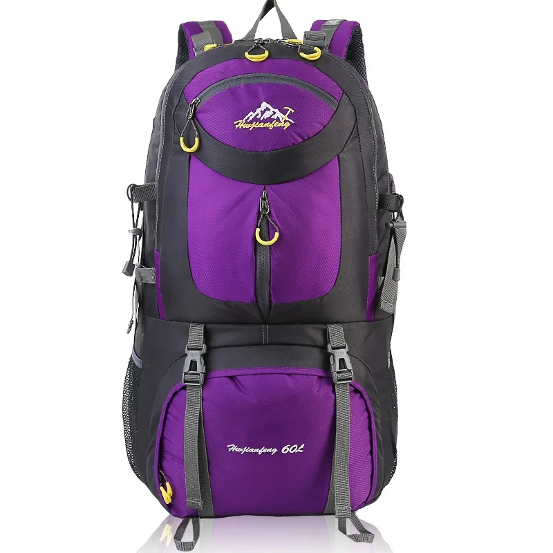 

Free sample 60L travel water-repellent nylon mountaineering trekking hermetic bag rucksack, Customized