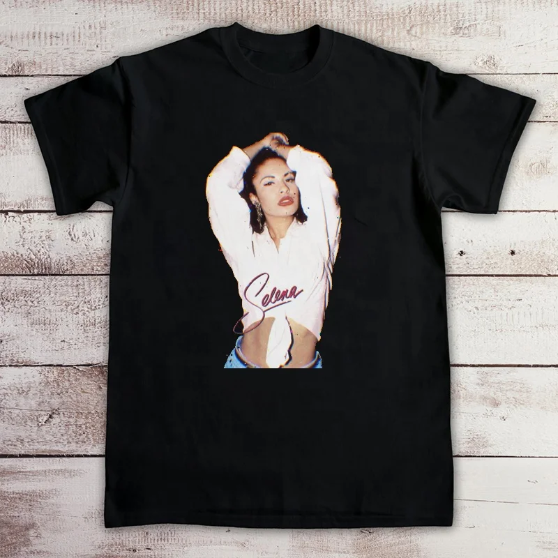 

Wholesale T-shirt Women 100% Cotton T Shirt Selena Quintanilla Tshirt Summer Women Graphic Tees Oversized T-Shirt, Picture showed