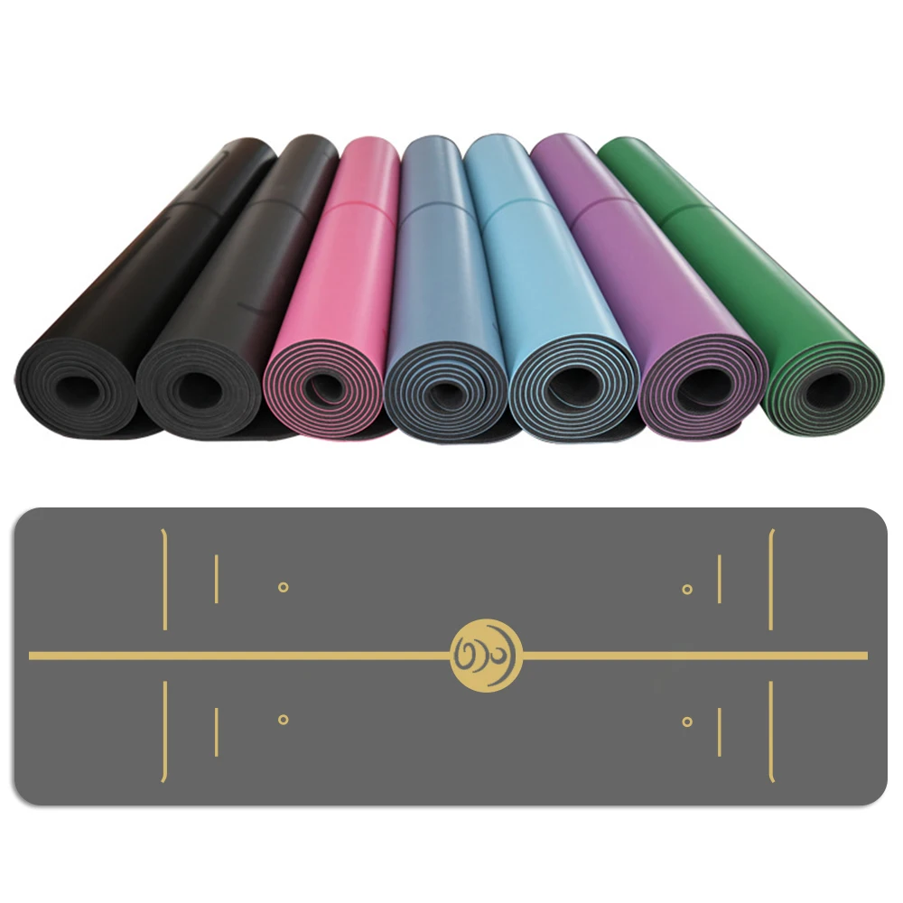 

Yugland eco friendly natural rubber pu mats pu leather yoga mats, Rose red,blue,yellow,black or customized