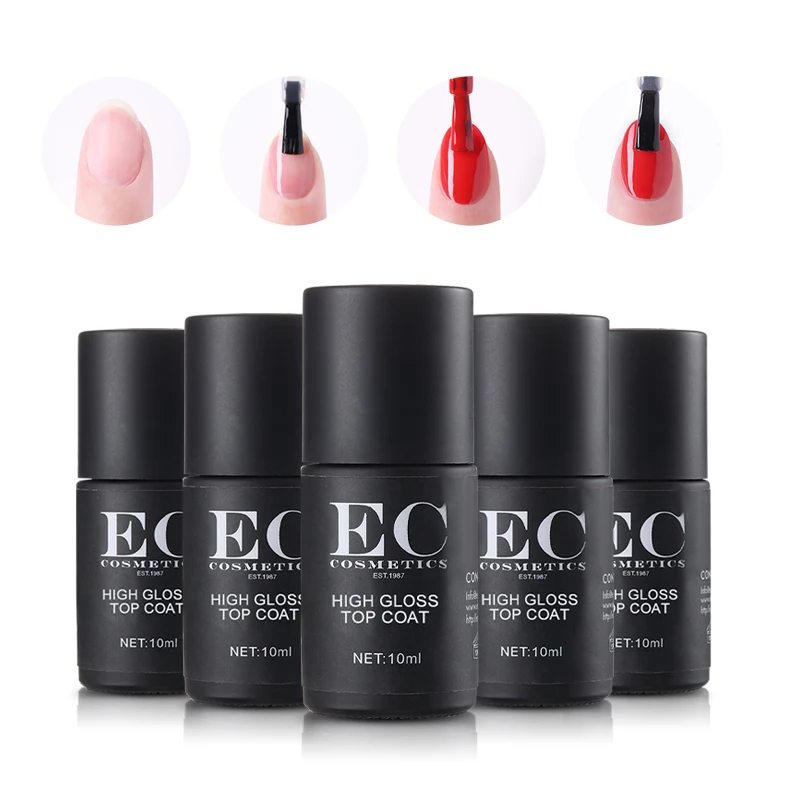 

Color rubber base high gloss hot selling uv no wipe top coat