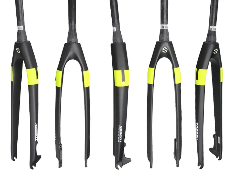 Toseek Carbon Fiber Mountain Bike Fork Tapered Rigid Bicycle Fork Mtb