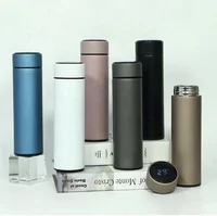 

Private Label Double Wall Vacuum Stainless Steel Water Bottle Intelligence Led Display Digital Smart water Bottle