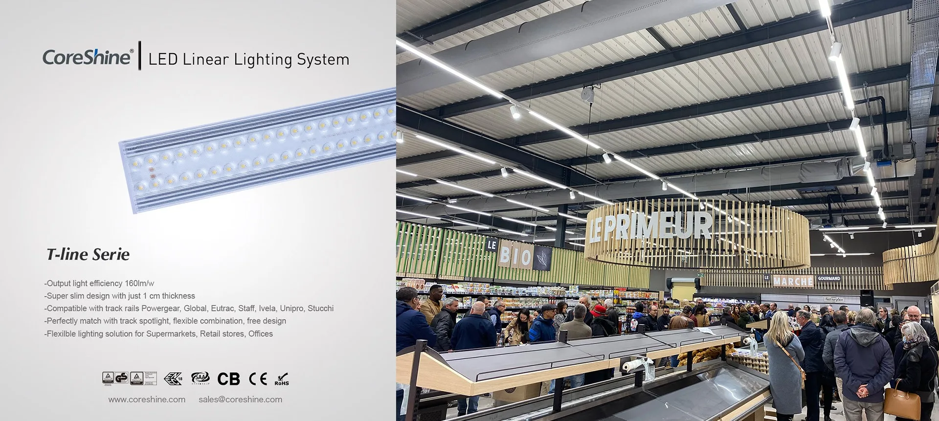 Shenzhen Coreshine Optoelectronics Co., Ltd. Led linear light, linear