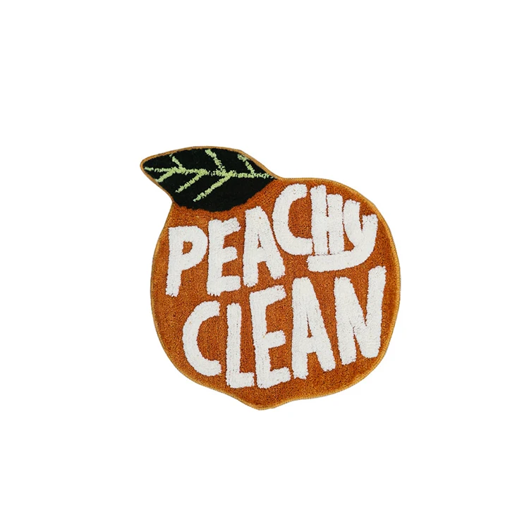 

Peach Bathroom Rugs And Mat Cute Cartoon Bath Mat Kids Microfiber Water Absorbent Safety Bath Mat