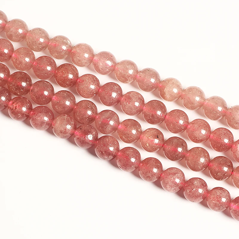 

Natural quality pink strawberry crystal for jewelry making loose crystal fashion strawberry crystal beads