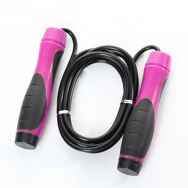 

Heavy weighted steel jump rope comfortable silica gel handle bearing pvc speed workout equipment jump rope