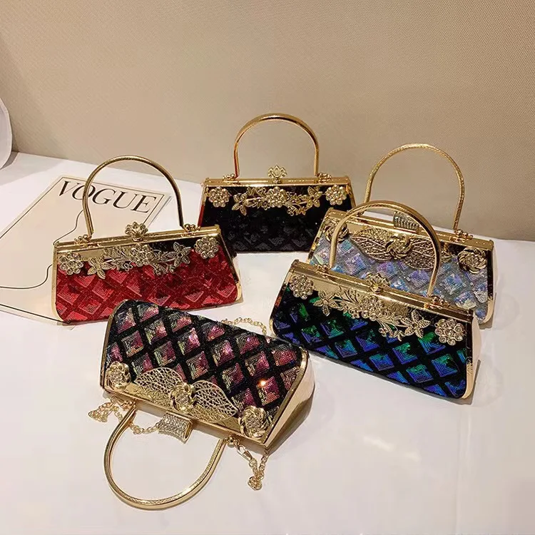 

Luxury wedding women's clutches party evening purse sequin chain ladies bags