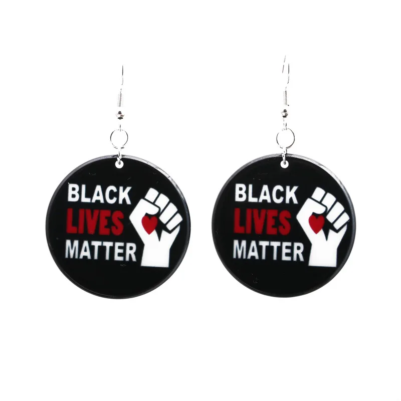 

Boho Black lives matter earrings jewelry I Can't Breathe African Drop Earrings