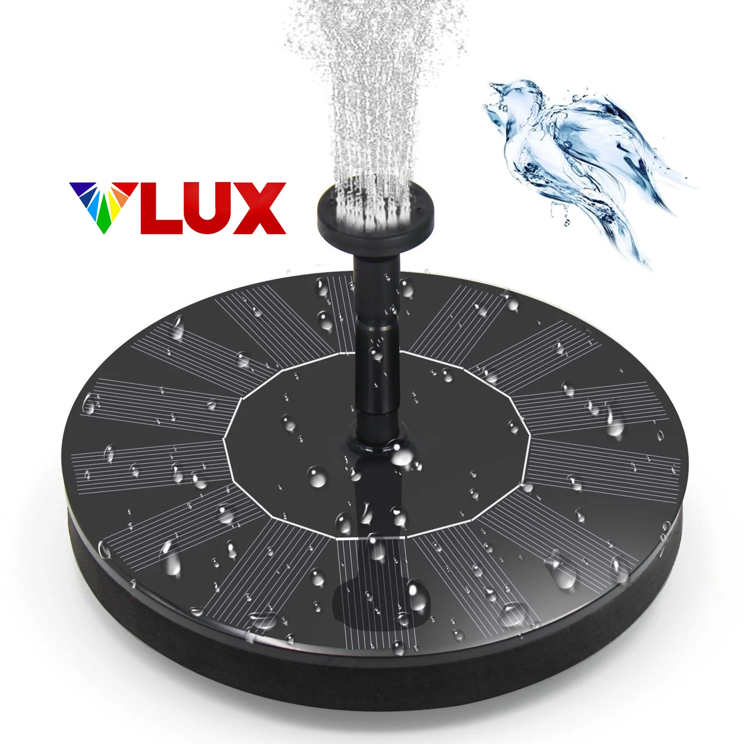 

hot sale Solar Fountain Water Pump and Outdoor Free Standing garden Solar Fountain Water Pump, Black