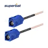 GPS Navi Antenna Extension Cable Fakra C female to Fakra C female Blue Connector Cable Assemble Pigtail Adapter RG316 15cm