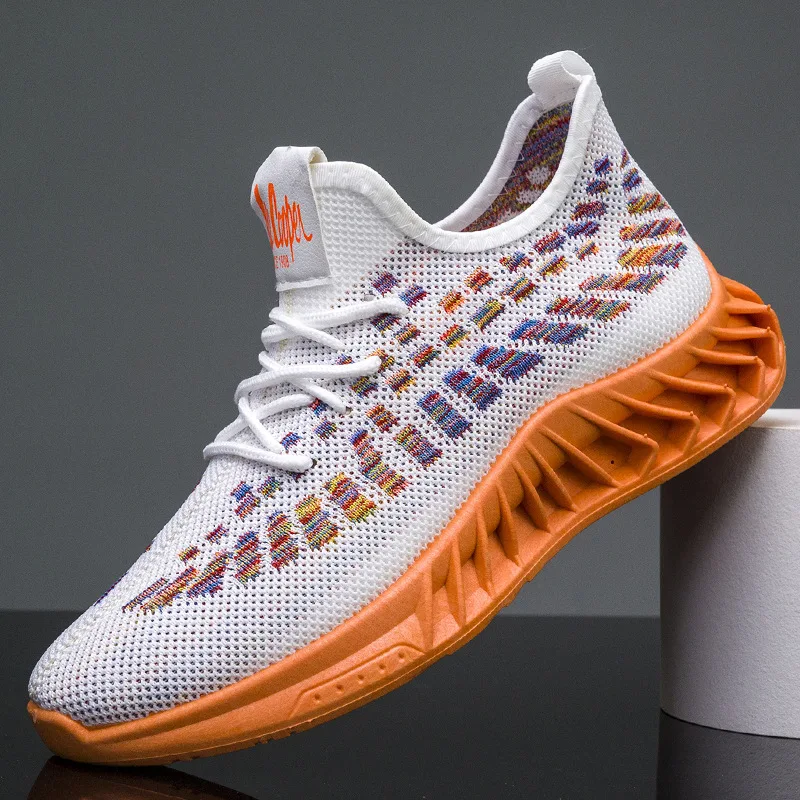 

FREE SAMPLE high quality fly kniting casual shoes for men luxury sneakers outdoor sport shoes