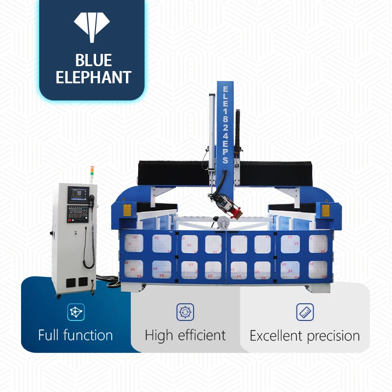 

Blue Elephant cnc 4 axis foam cnc cutter engraving router machines 1325 atc cnc EPS making machine with rotary axis