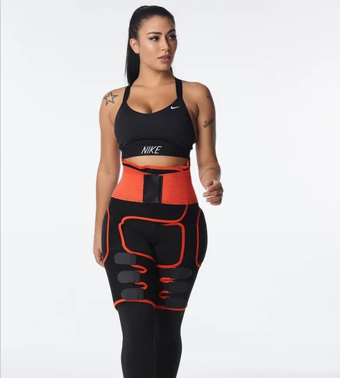 

Hot Selling High Waist Adjustable Thigh Trimmer Neoprene Slimming Waist Shapewear, Black,yellow