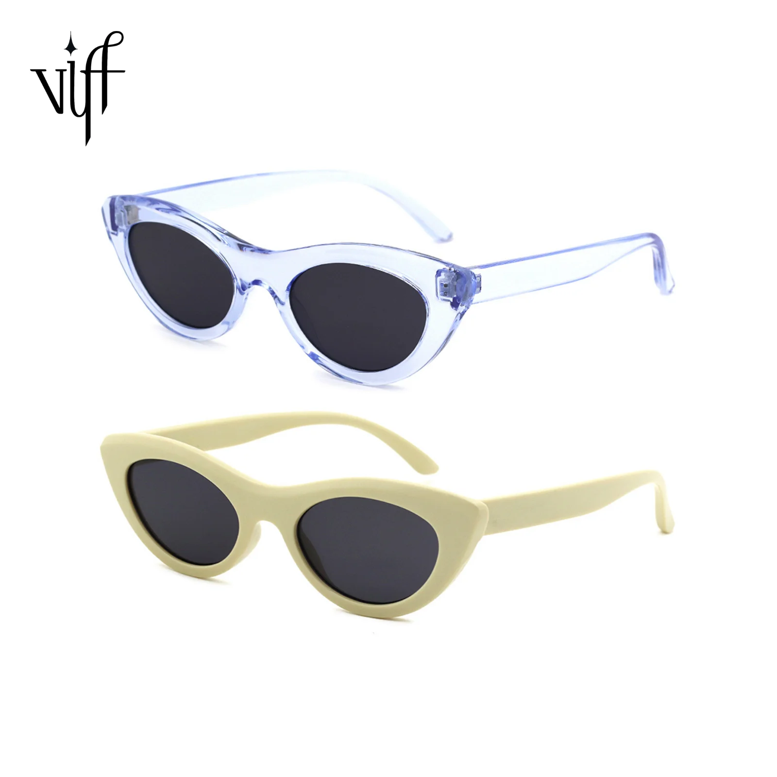 

VIFF HP20897 Wholesale custom logo colored women men fashion PC frame cat eye sunglasses, sun glasses, cateye sunglasses