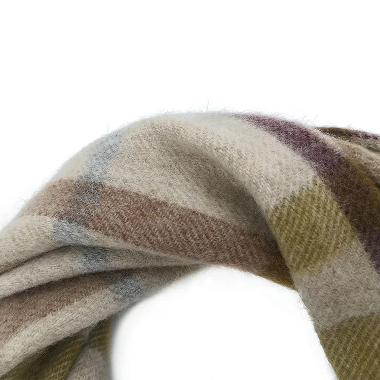 
India Nepal Pure Tartan Mongolian Luxury Mens Pashmina Scarves New Design Check Thick Winter 100% Cashmere Scarf for Men 