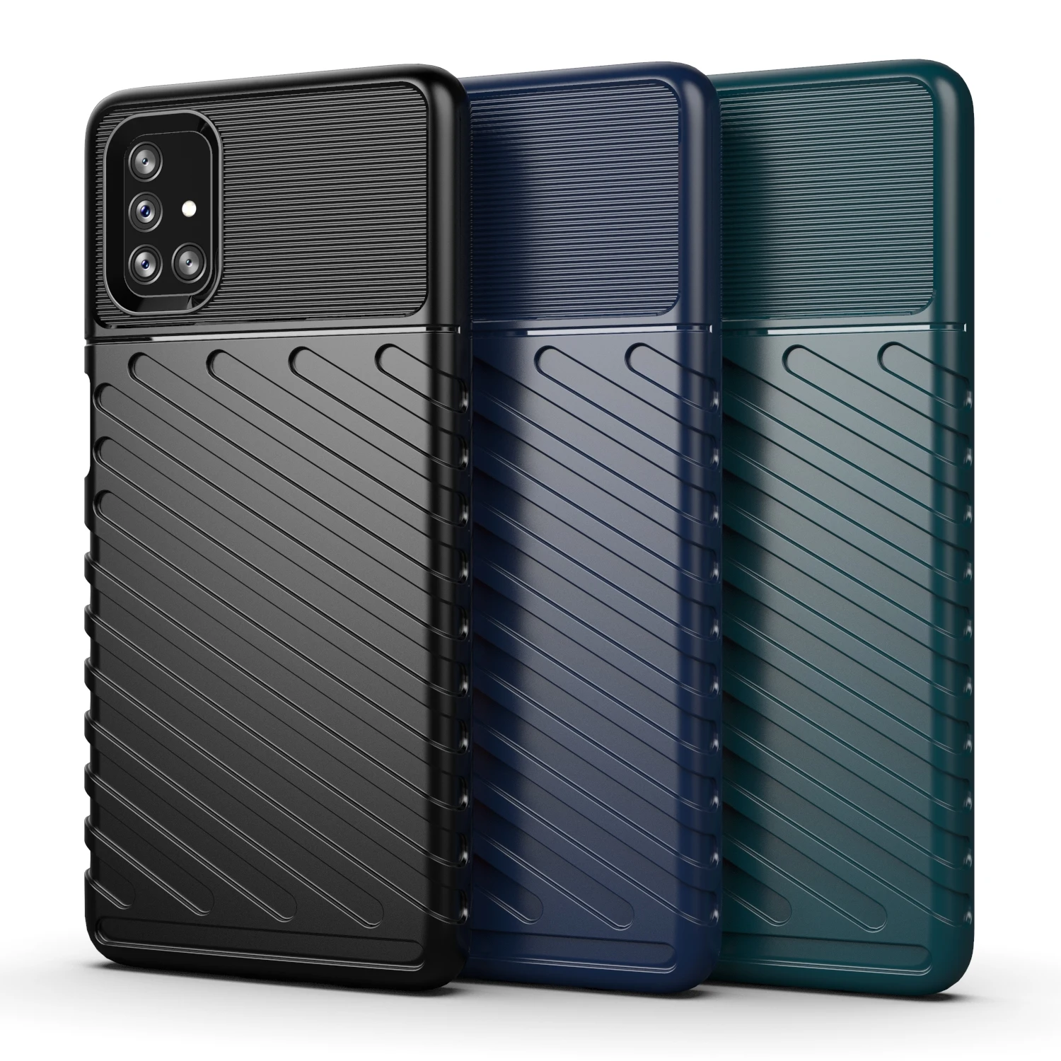 

Shockproof TPU Mobile Back Cover For samsung galaxy m51 phone case, 3colors