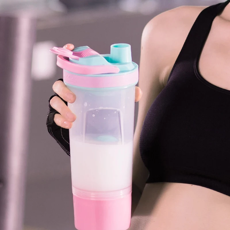 

Mikenda BPA free New Style Shaker Sports Travel Portable Drinkware Tritan Plastic Whey Protein Powder Sport Shaker Bottle