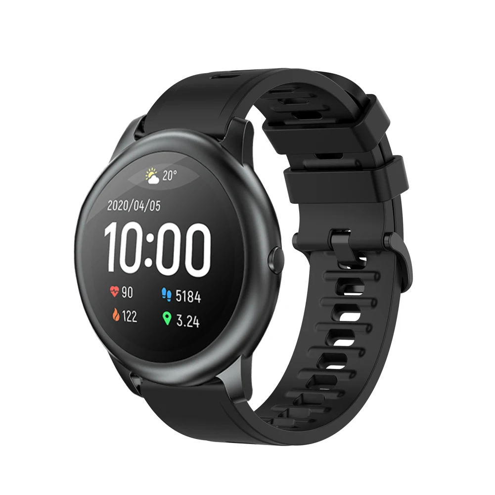 

Soft Silicone Wrist Band Breathable Silicone Sport Watch Band Strap Replacement Wrist Strap for Xiaomi Haylou Solar