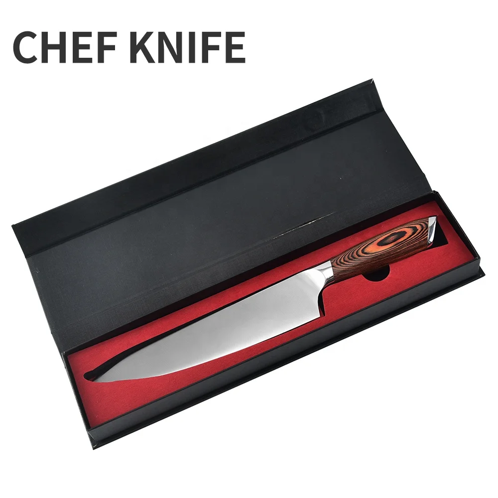 
High quality kitchen knife 5cr15 stainless steel chef knife with gift box 