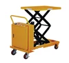 350 1000 kg mobile folded double scissor hydraulic lift table semi electric platform