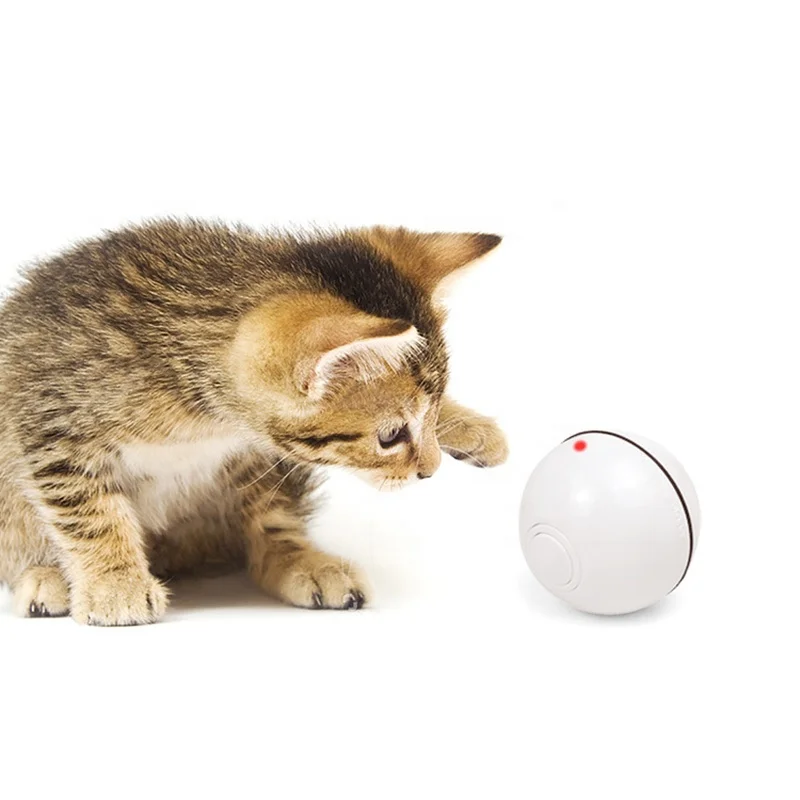 

2020 New Design Pet Products Interactive Cat Laser Toy Cat Intelligent LED Laser Ball Toy Electric Toy USB Charging Cat Ball, Multi-colors