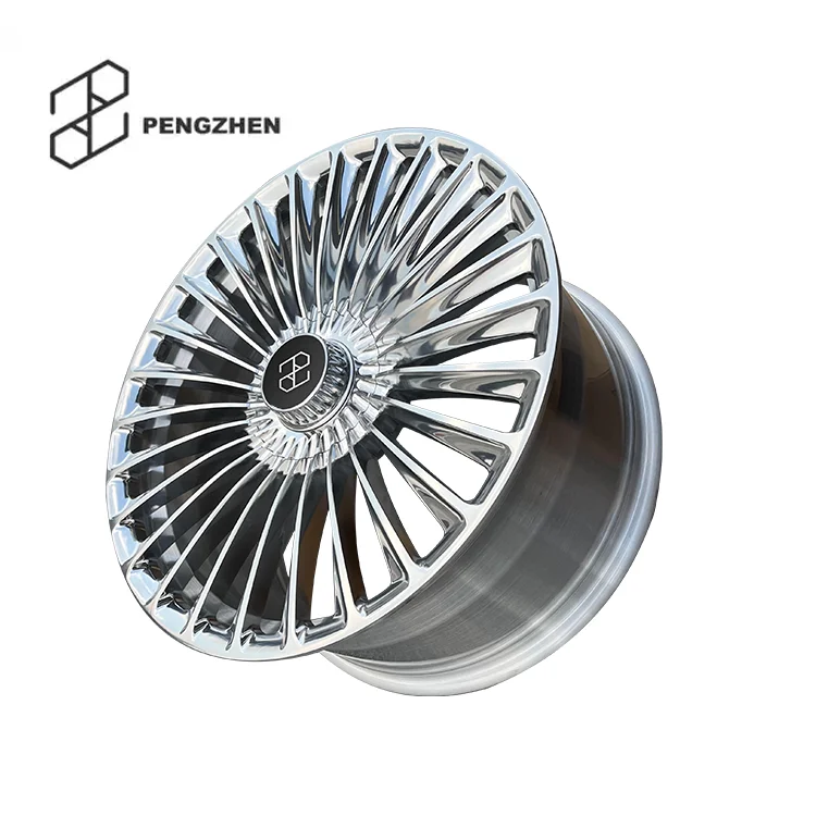 

Pengzhen 22Inch Polished Aluminum Cover Customized Five Spoke 5x112 10j 11j Alloy Car Forged Wheels Rims For Mercedes Benz