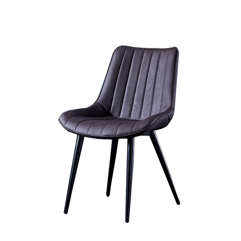 
Stock Wholesale leisure black design restaurant nordic metal luxury upholstered cheap modern leather dining chairs 
