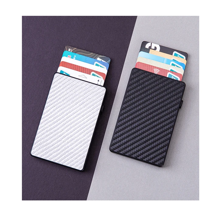 

Luxury Vegan Carbon Fiber Wallet Ultra Slim Minimalist Bifoldcustom Rfid Blocking Money Clip Wallet