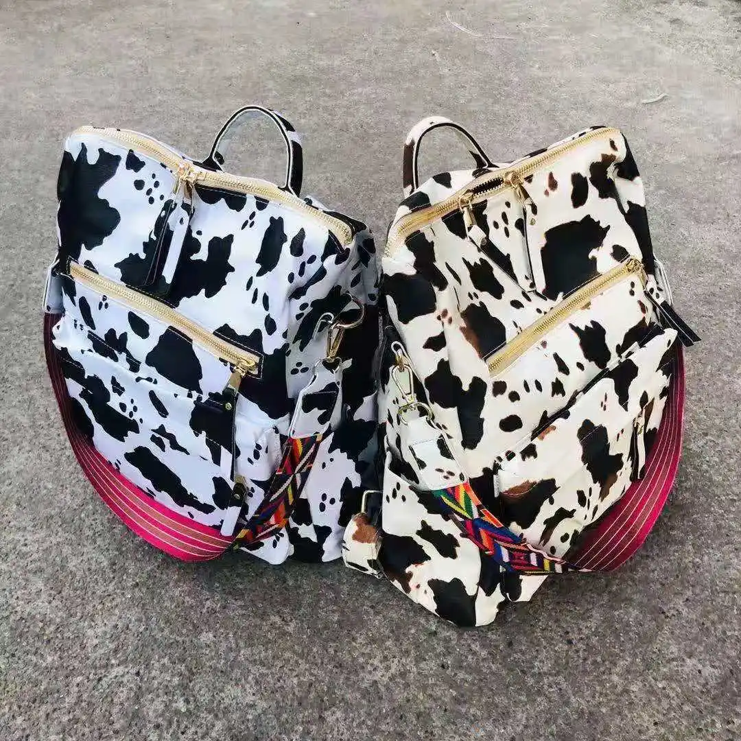 

2021 Farm Cow Print Travel Hailey Melea Convertible Backpack, As the picture