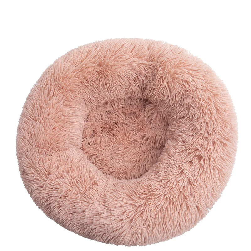

Super Soft Dog Cat Bed Warm Comfortable Winter Pet Round Sleeping Mat Fluffy Washable Cat Home, 16 colors