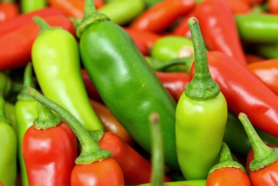 Serrano peppers being used in traditional Mexican salsa preparation