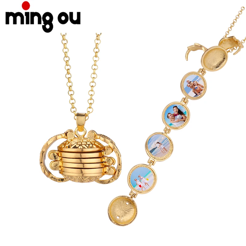 

Sublimation Memory Floating Angel Wings Box Magic 4 Photo Locket Photo Necklace