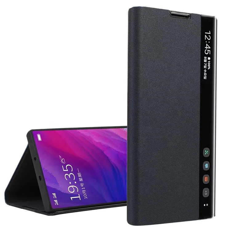 

New arrival modern stylish fancy cloth TPU flip view ladies mobile phone back covers case For Samsung Galaxy note 10 pro, Black,blue,red,pink, silver